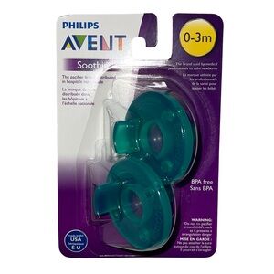 Philips Avent Soothie Pacifiers 0-3 Months Green 2 Count BPA Free